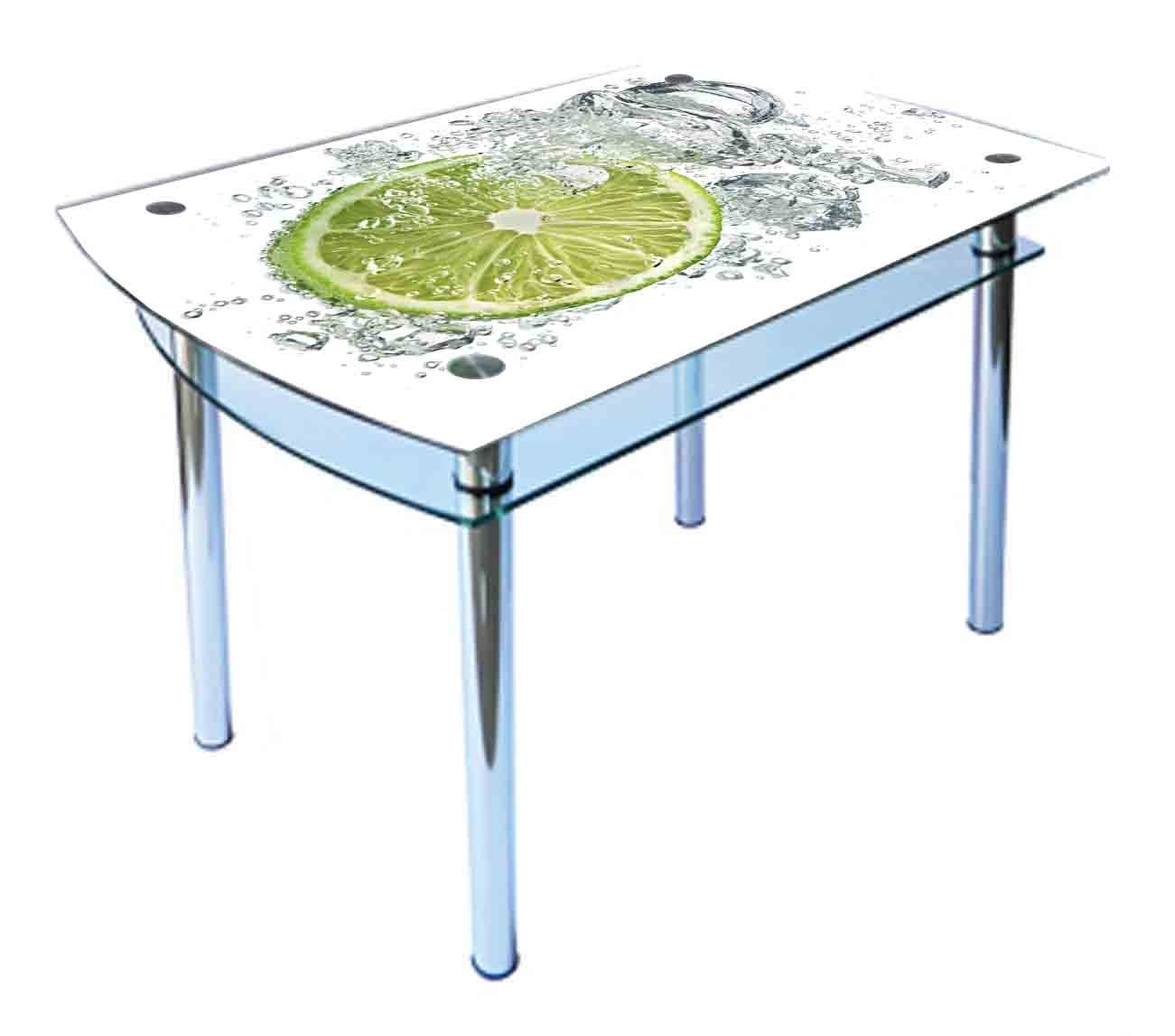 

Обеденный стеклянный стол Glass Antonik КС-4 белый с фотопечатью №76 (1100х700х750 мм)