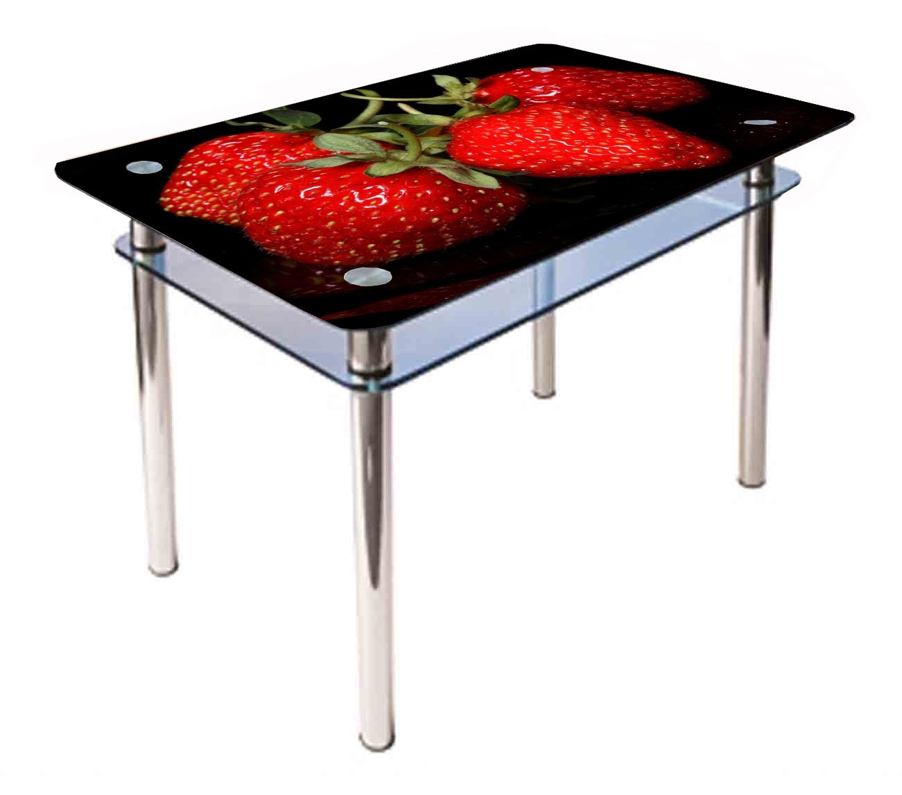 

Обеденный стеклянный стол Glass Antonik КС-1 красный с фотопечатью №71 (1100х700х750 мм)