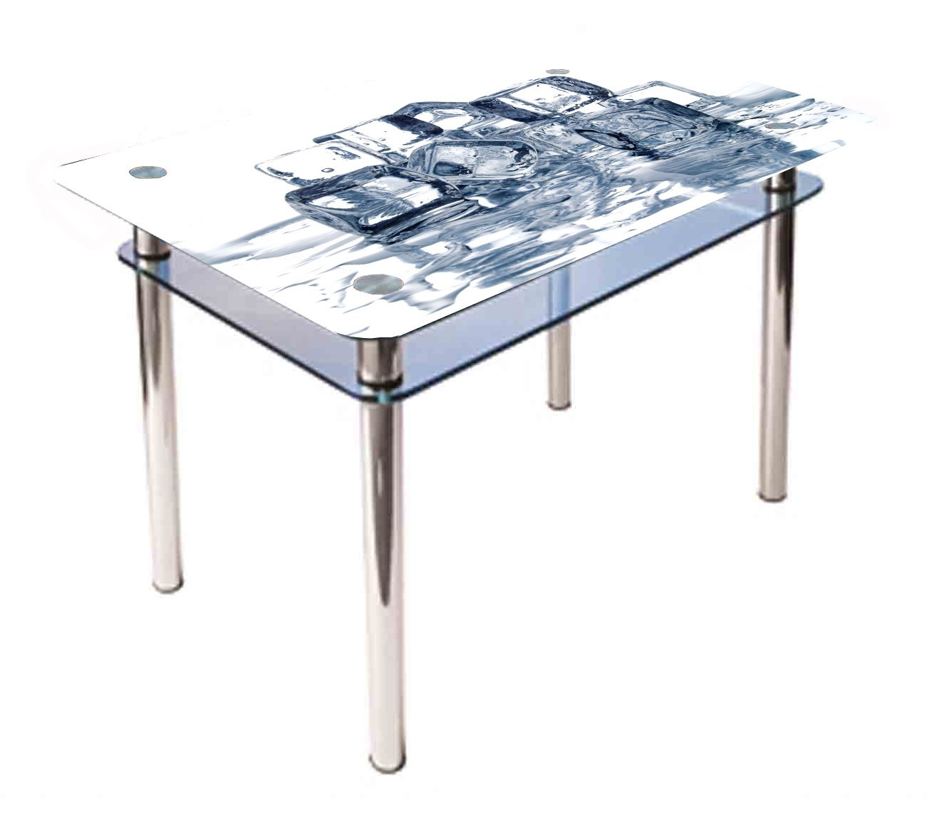 

Обеденный стеклянный стол Glass Antonik КС-1 голубой с фотопечатью №280 (1100х700х750 мм)