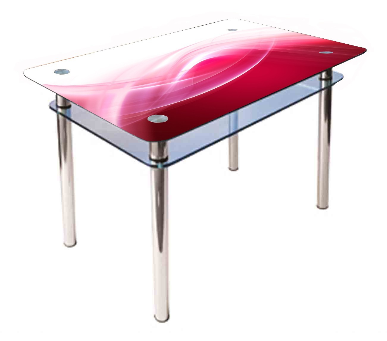 

Обеденный стеклянный стол Glass Antonik КС-1 красно-белый с фотопечатью №52 (900х600х750 мм)