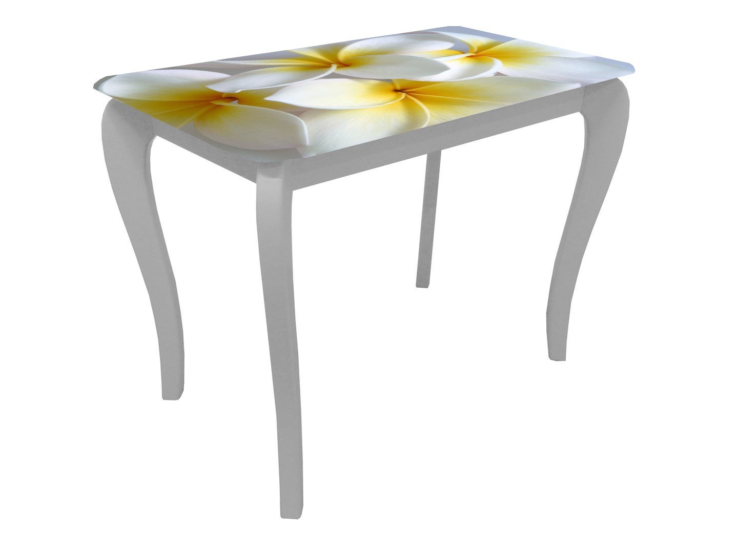 

Обеденный стеклянный стол Glass Antonik "Класик" белый с фотопечатью №343 (700х700х750 мм)