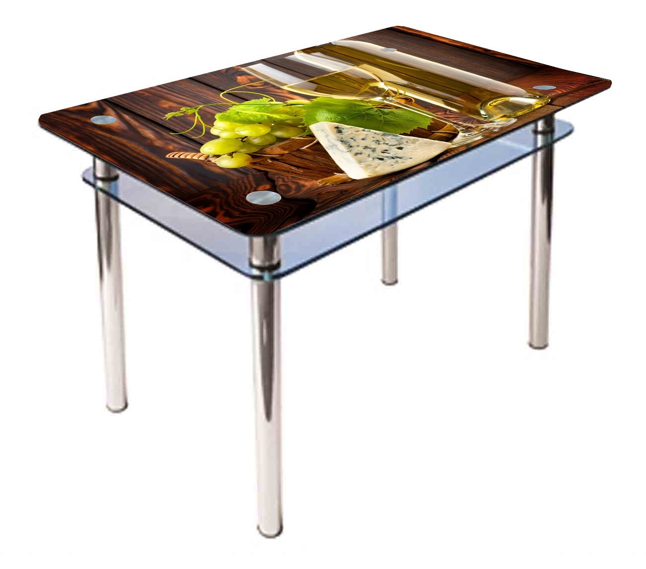 

Обеденный стеклянный стол Glass Antonik КС-1 коричневый с фотопечатью №311 (1000х600х750 мм)