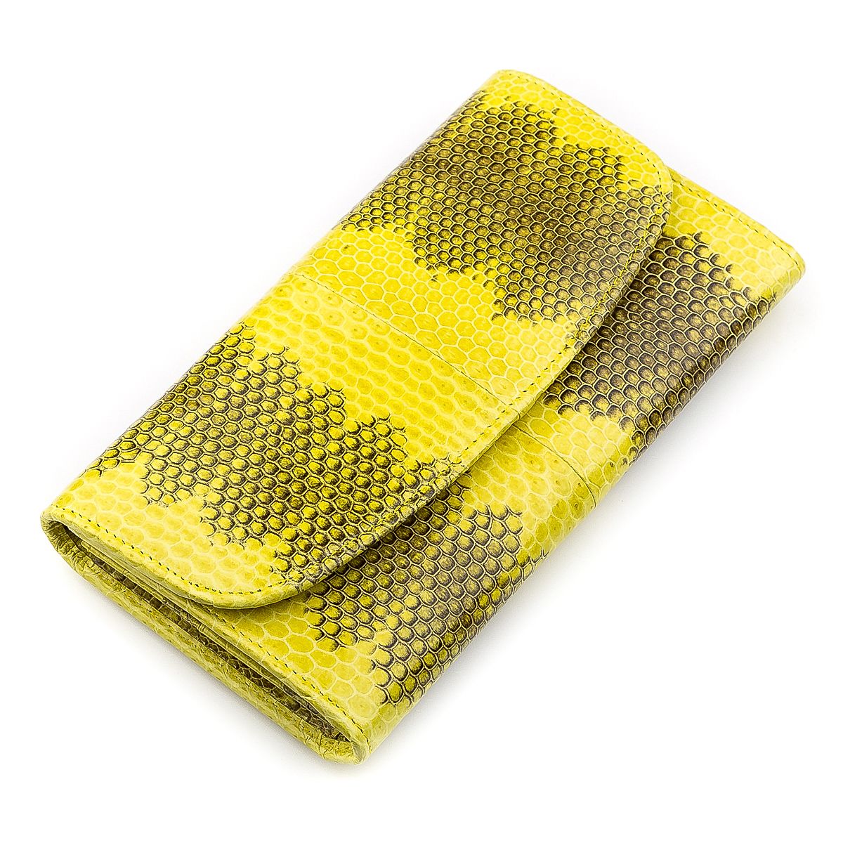 

Кошелек женский SEA SNAKE LEATHER 18277 из натуральной кожи морской змеи Желтый