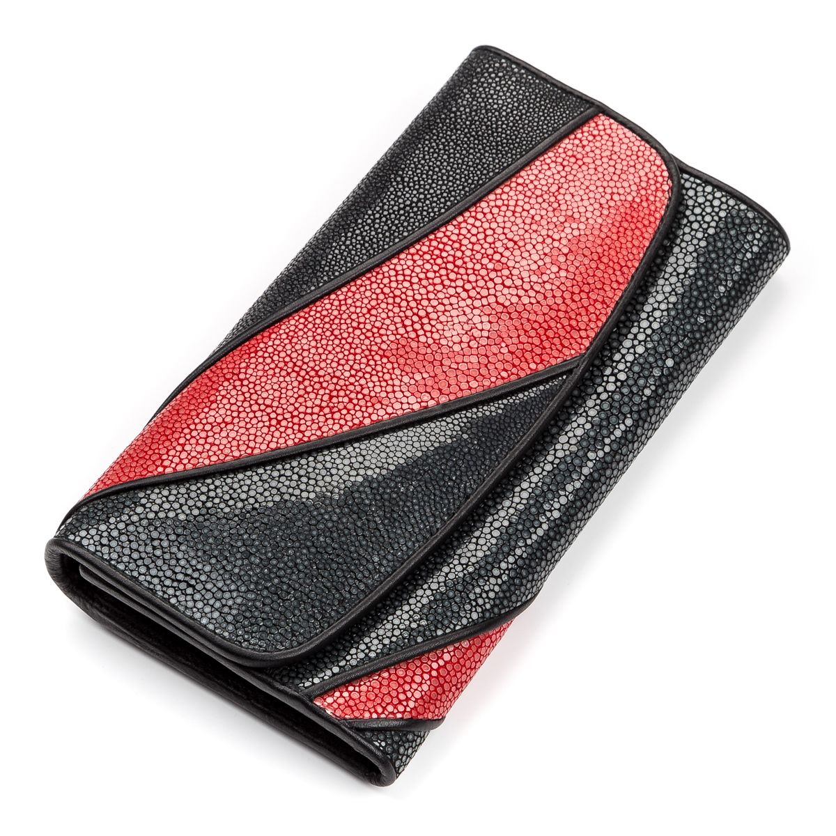 

Кошелек женский STINGRAY LEATHER 18117 из натуральной кожи морского ската Черный