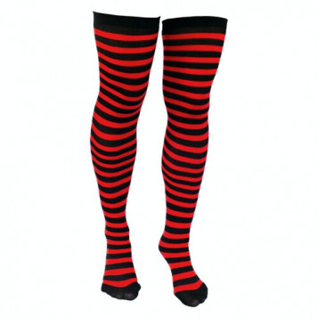 

Чулки Полоска карнавальные Halloween 15-309BLK-RD