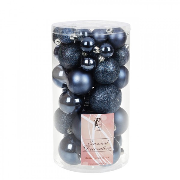 

Набор пластиковых новогодних шаров Микс 40 шт. Флора 11649 (NAT05477)