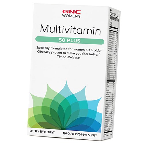 

Женские Мультивитамины 50 +, Women's Multivitamin 50 Plus, GNC 120каплет (36120181)