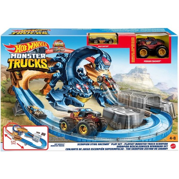 

Трек Хот Вилс Hot Wheels Жало Скорпиона Scorpion Monster Trucks GNB05 оригинал