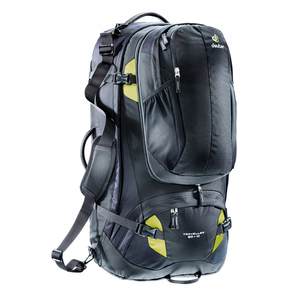 

Рюкзак Deuter Traveller 80 + 10 цвет 7260 black-moss / Размер 90л (3510215 7260)