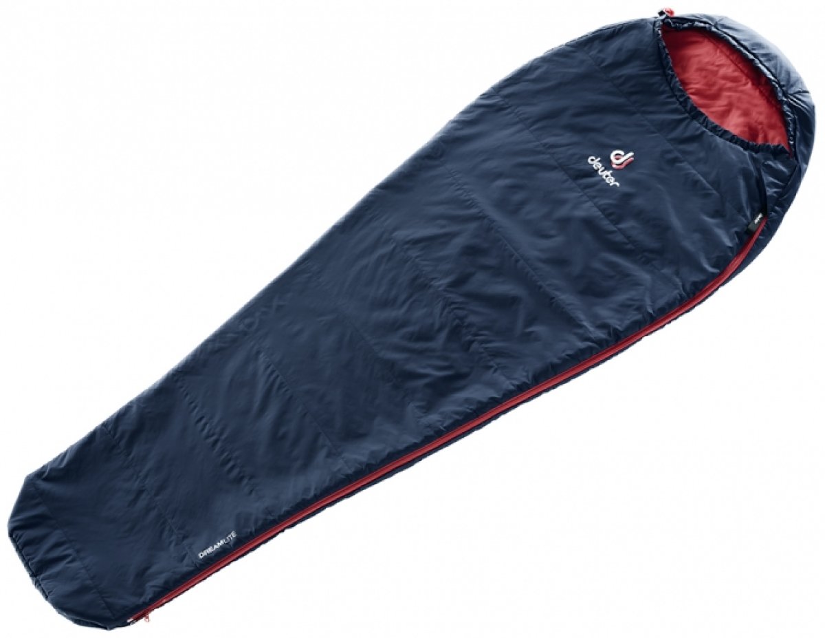 

Спальник Deuter Dreamlite L цвет 3524 navy-cranberry левый / Размер L, 205см (3703119 3524 1)