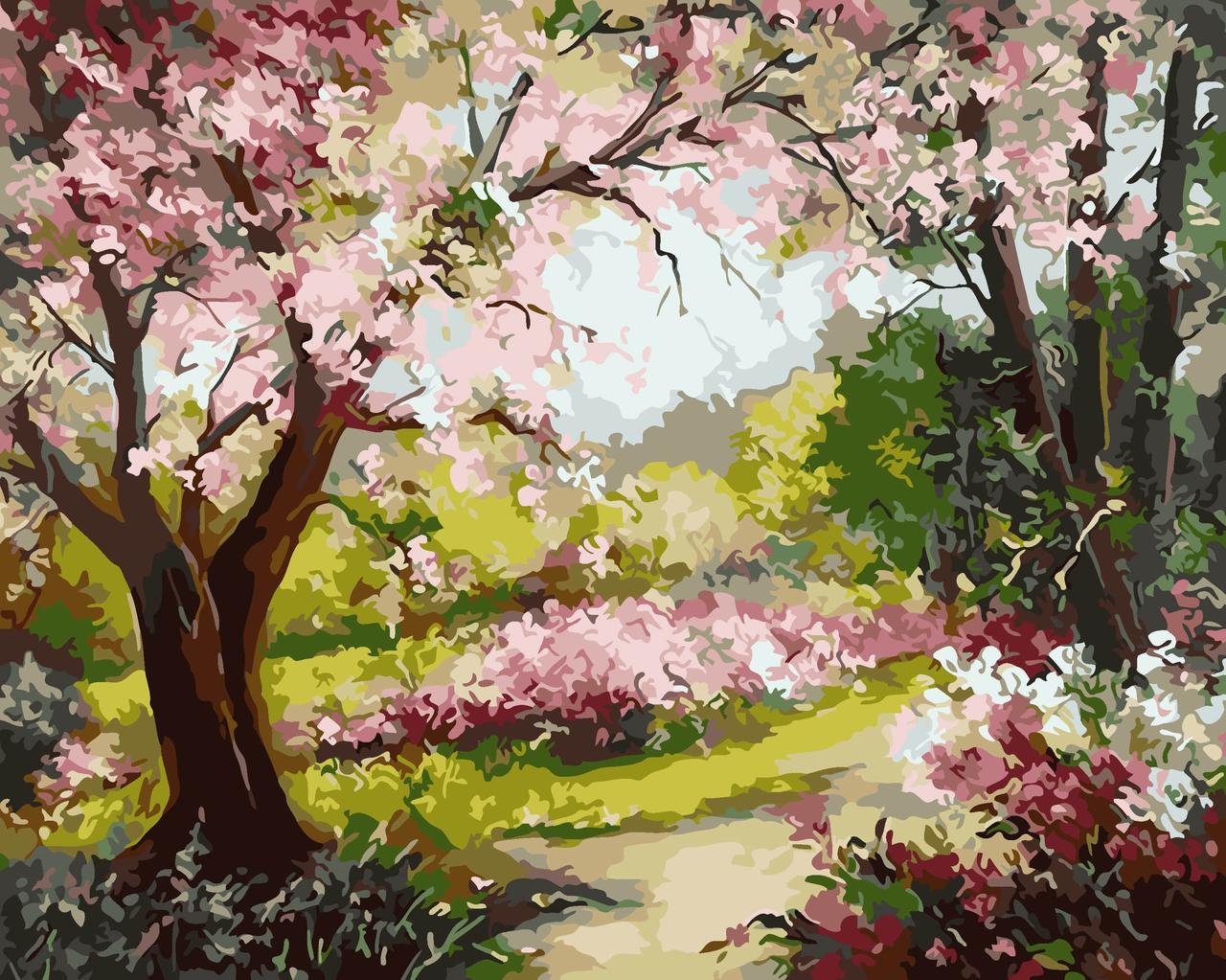 

Картина по номерам "Весенний сад" ArtStory подарочная упаковка 40x50см AS0027
