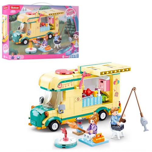 

Конструктор SLUBAN дом на колесах, рыбалка, фигурки, 314 дет(M38-B0960)