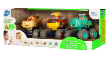 

Детская игрушка Набор машинок инерционных Monster Trucks HOLA (3151)