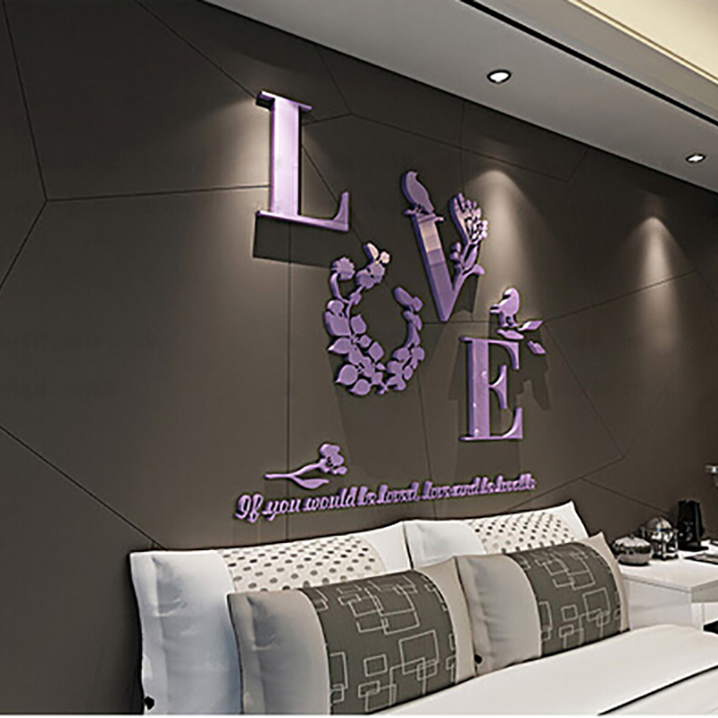 

Акриловая 3D наклейка Decor "Love" светло-фиолетовый