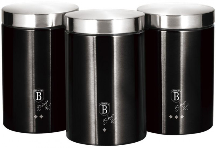 

Набір ємностей (ВН-6296) Berlinger Haus Black Silver Collection 3 пр.