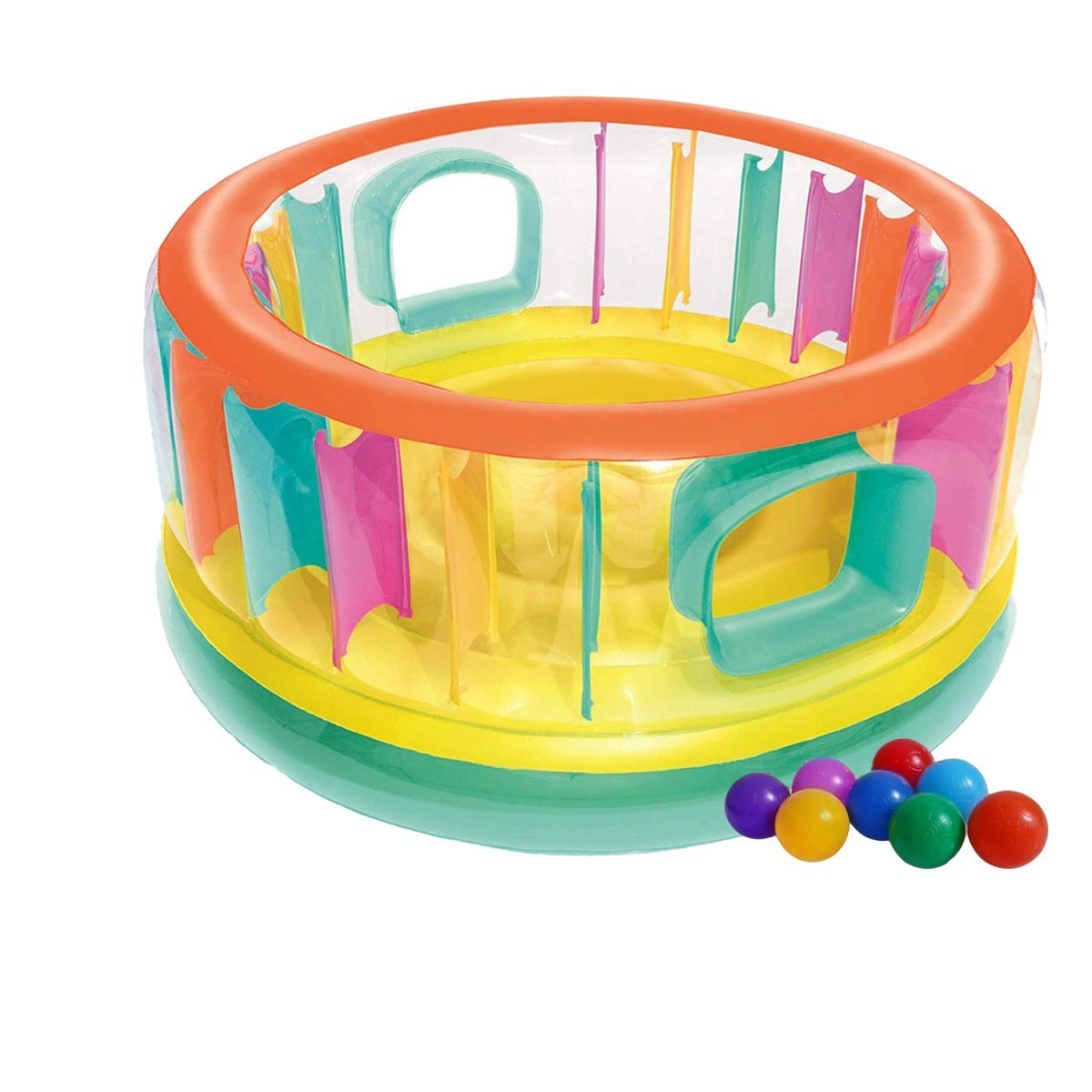 

Батут надувний Bestway "Bounce Jam Bouncer" 180х86 см з кульками Жовто-зелений (В-052262х1)