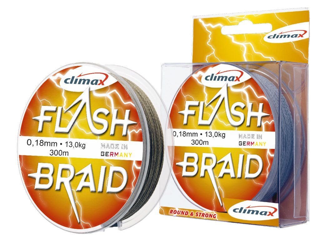 

Шнур CLIMAX FLASH BRAID Green 100 m 0.80 75,00kg, зеленый (шт.) (100410)