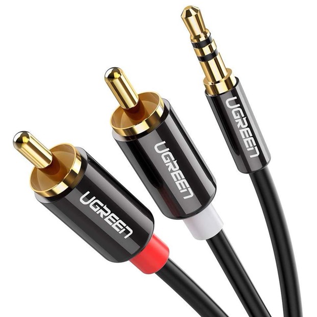 

​Аудио стерео кабель Ugreen 2RCA Male to 3.5mm 10584 2m black