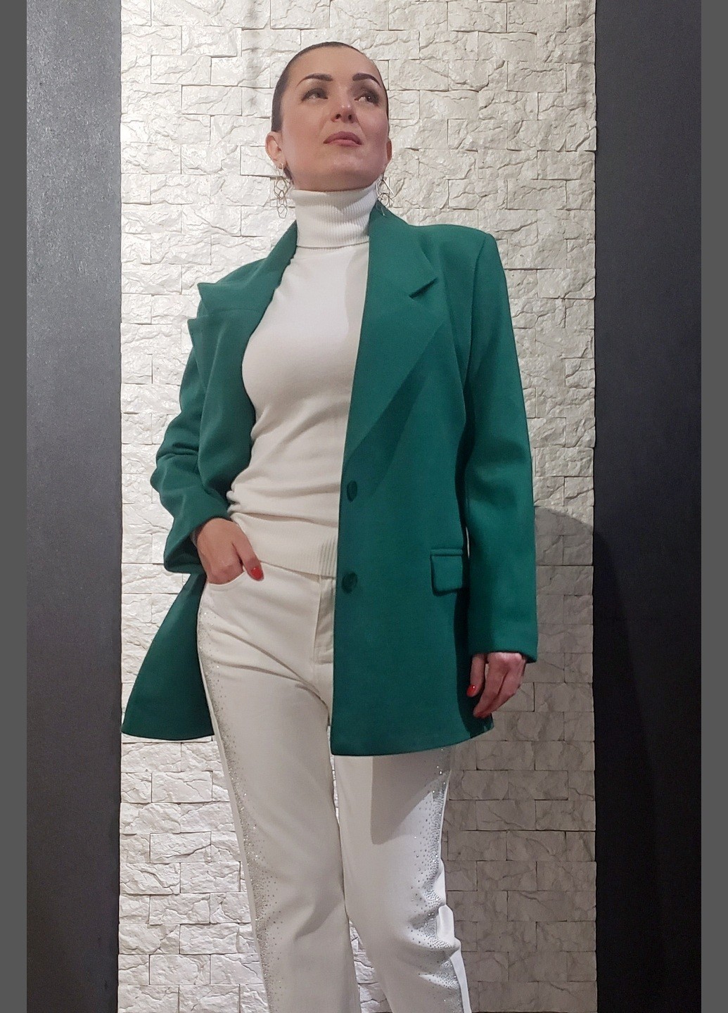 

Пиджак Hot fashion зеленый  22-1177, Пиджак Hot fashion зеленый one size 22-1177
