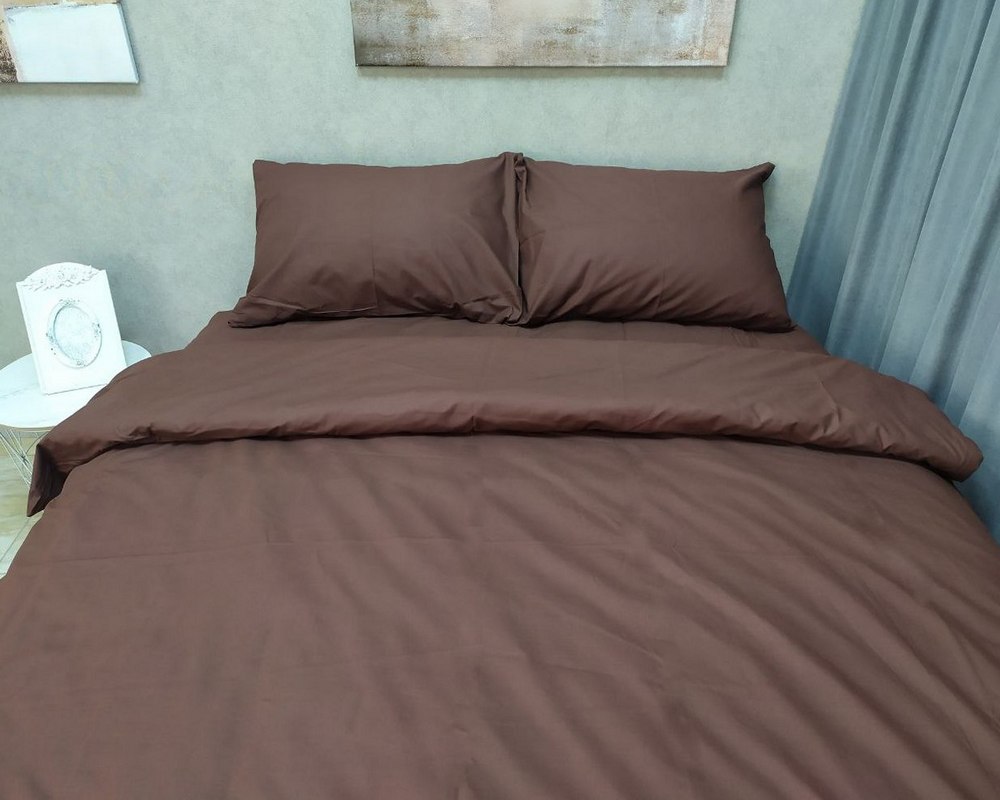 

Постельное белье LARA бязь Brown d11062p2 полуторное Наволочки 50х70