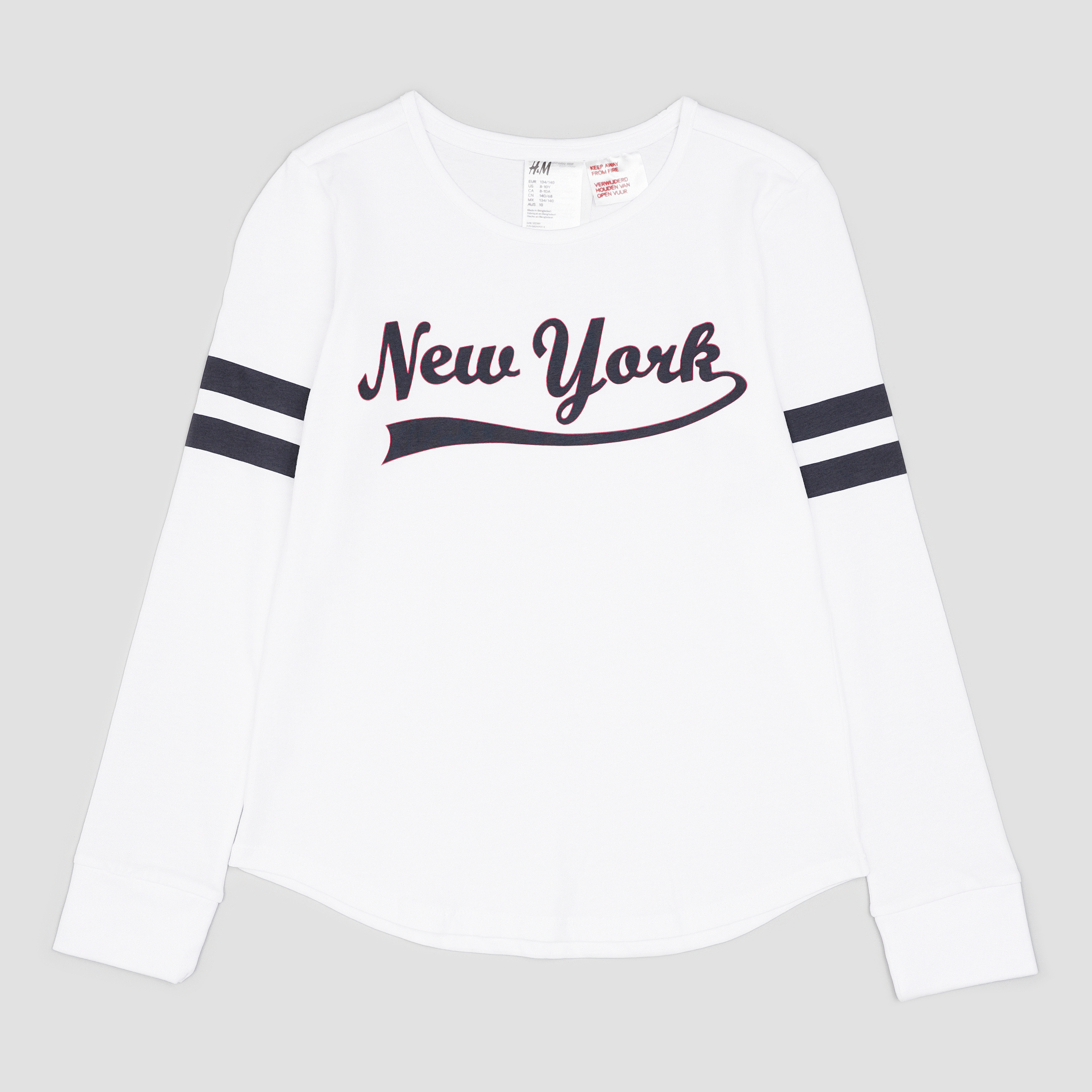 

Пижамная кофта H&M 6249598 134-140 см Бело-синяя