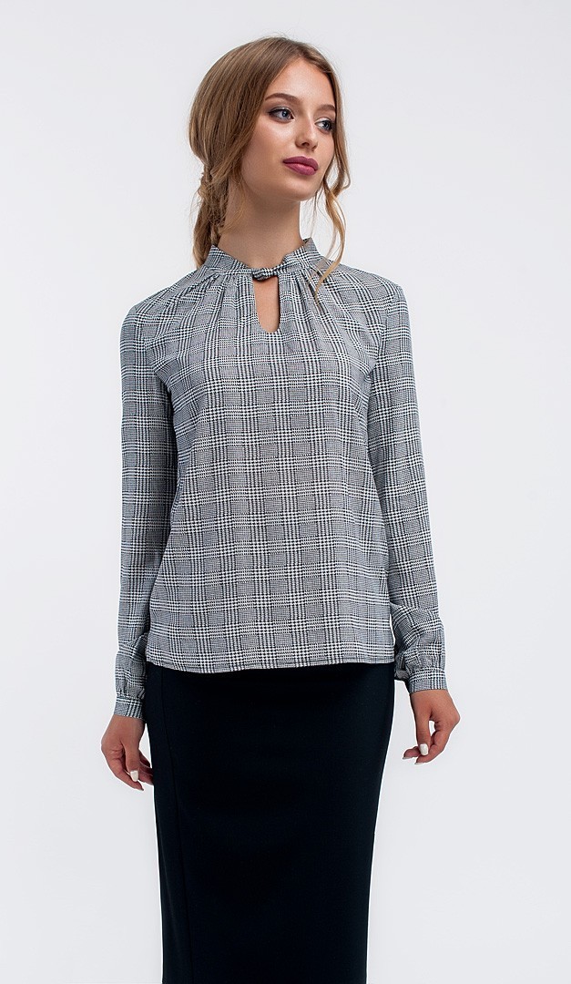 

Блузка HELENA 1411  чорно-біла, Блузка HELENA 1411 46 чорно-біла