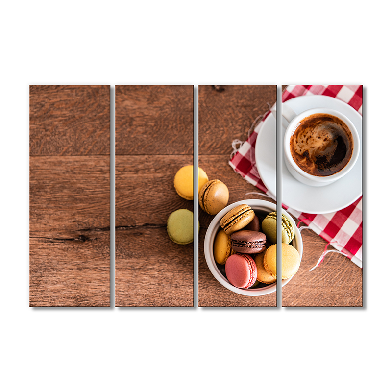 

Модульная картина Artel «Кофе и макаруны» 4 модуля 80x120 см