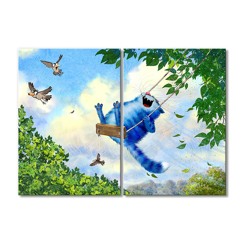 

Модульная картина Artel «Котячие качели» 2 модуля 60x90 см