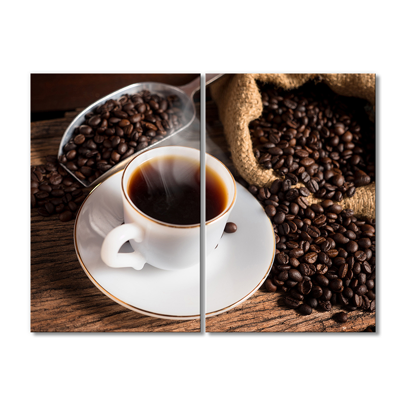 

Модульная картина Artel «Кофе в зернах чашка кофе» 2 модуля 120x180 см