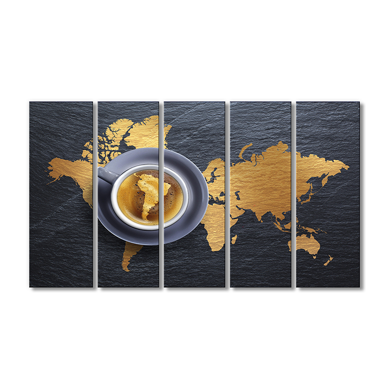 

Модульная картина Artel «Кофе на карте» 5 модулей 120x180 см