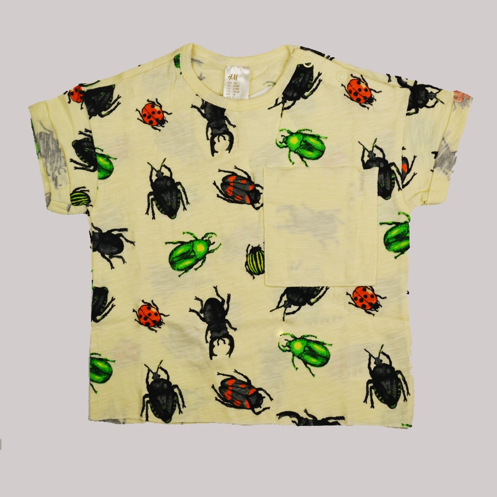 

Футболка H&M 74 см, 6 - 9 місяців Кремова