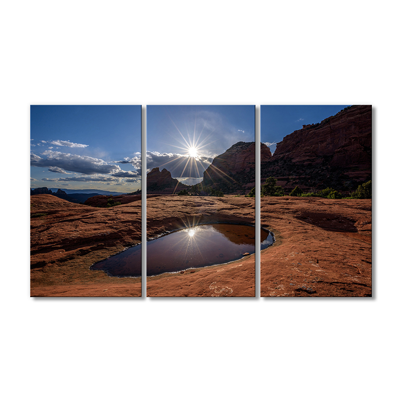 

Модульная картина Artel «Каньоны оранжевые горы солнце» 3 модуля 60x90 см