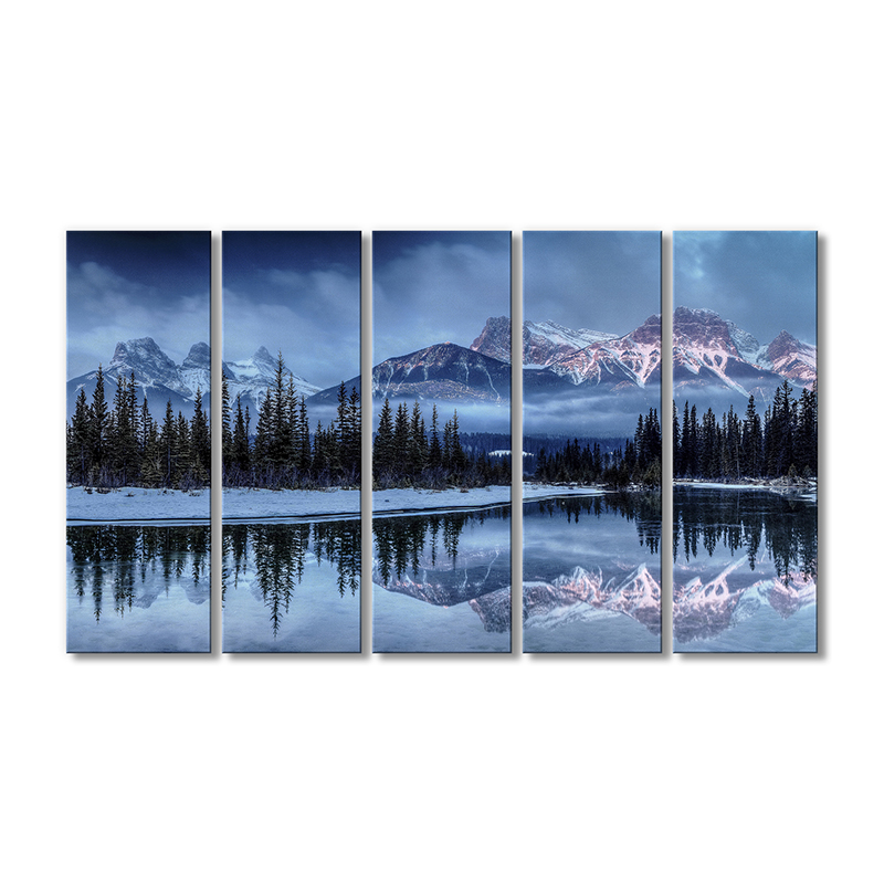 

Модульная картина Artel «Зимний пейзаж отражение гор озера» 5 модулей 70x105 см