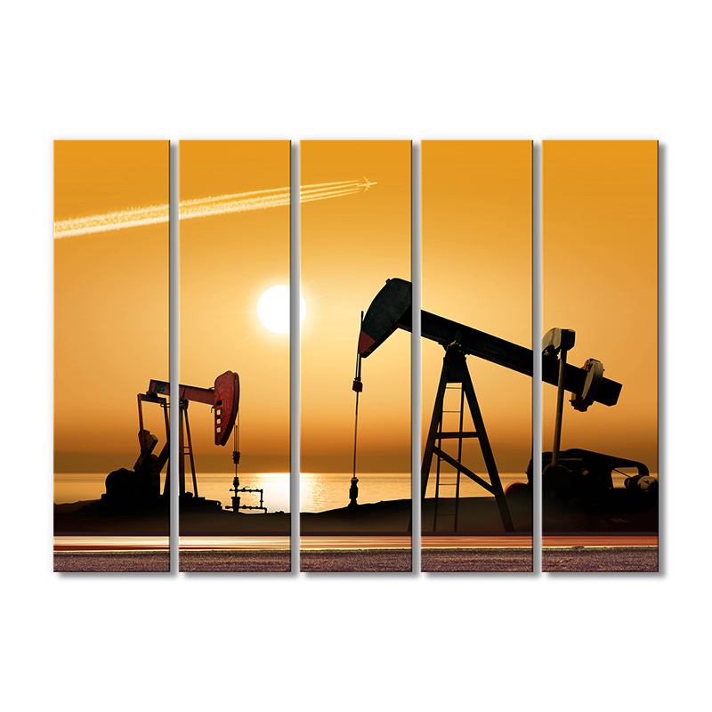 

Модульная картина Artel «Добыча нефти на закате» 5 модулей 80x120 см