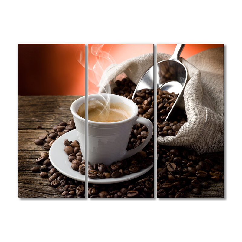 

Модульная картина Artel «Мешок зерен и чашка с горячим кофе» 3 модуля 120x180 см