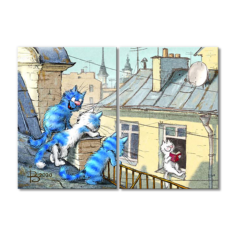

Модульная картина Artel «Мартовские коты» 2 модуля 80x120 см