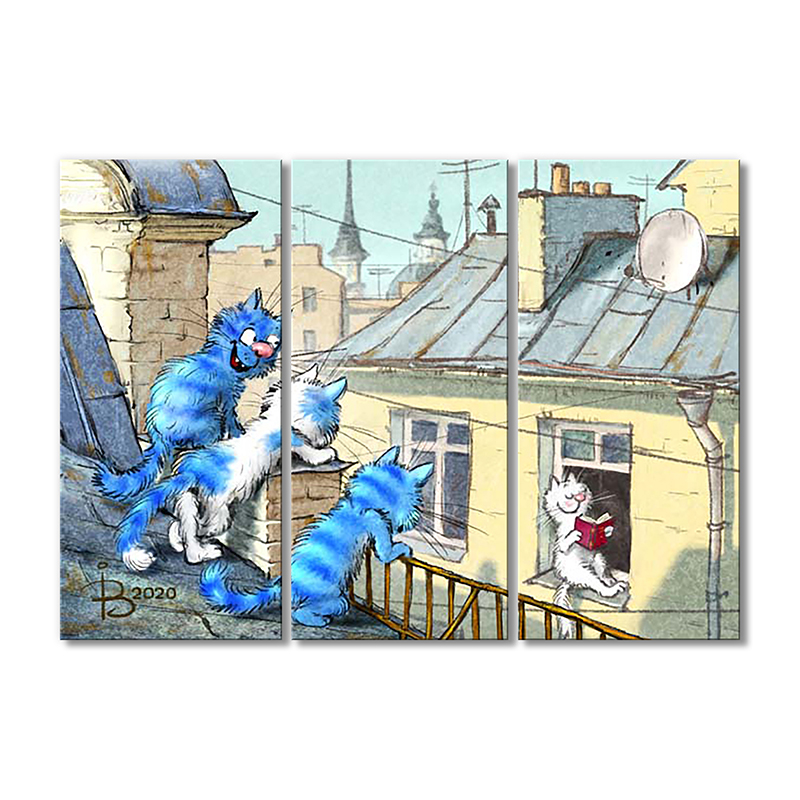 

Модульная картина Artel «Мартовские коты» 3 модуля 80x120 см