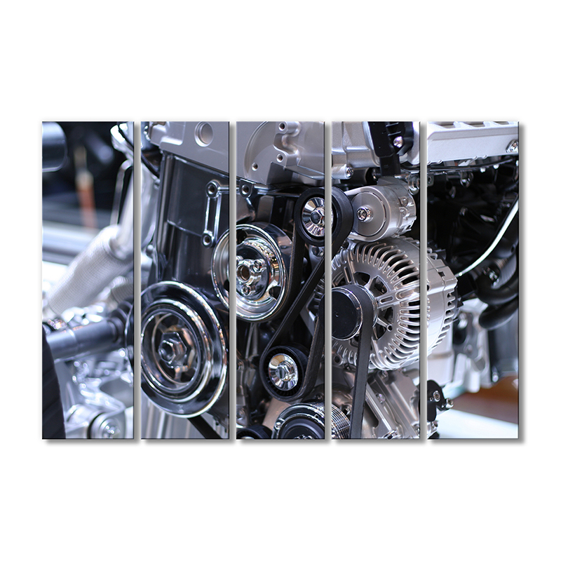 

Модульная картина Artel «Машиностроение. Двигатель автомобиля» 5 модулей 120x180 см