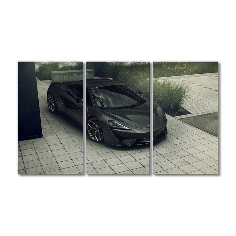 

Модульная картина Artel «Макларен 570s 0 60 серая машина» 3 модуля 70x105 см