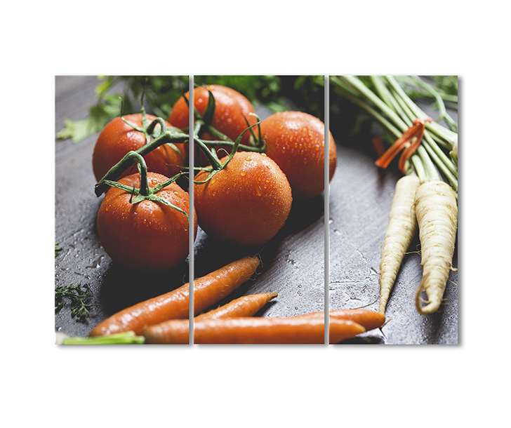 

Модульная картина Artel «Овощи и томаты» 3 модуля 70x105 см