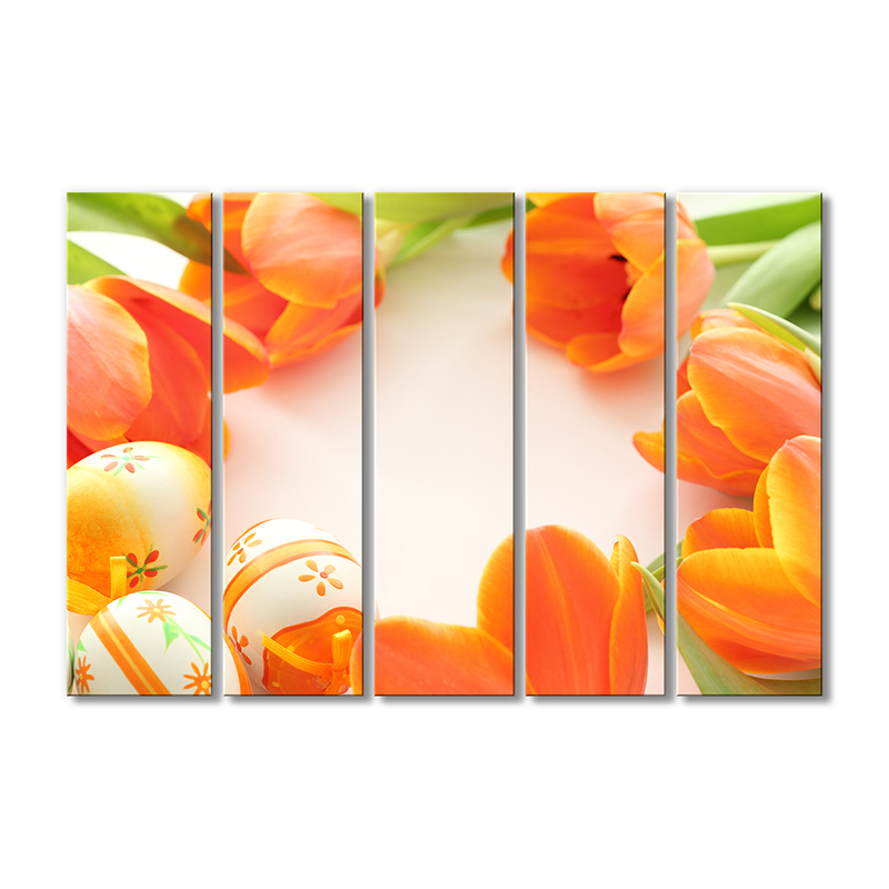 

Модульная картина Artel «Оранжевые тюльпаны и пасхальные яйца» 5 модулей 120x180 см