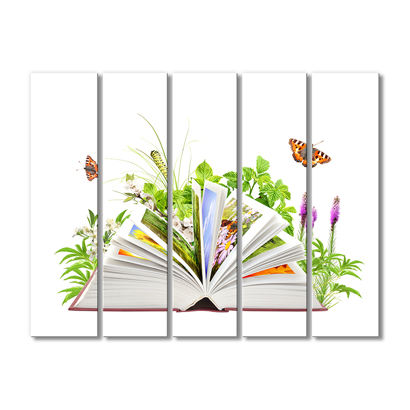 

Модульная картина Artel «Книга по ботанике» 5 модулей 80x120 см
