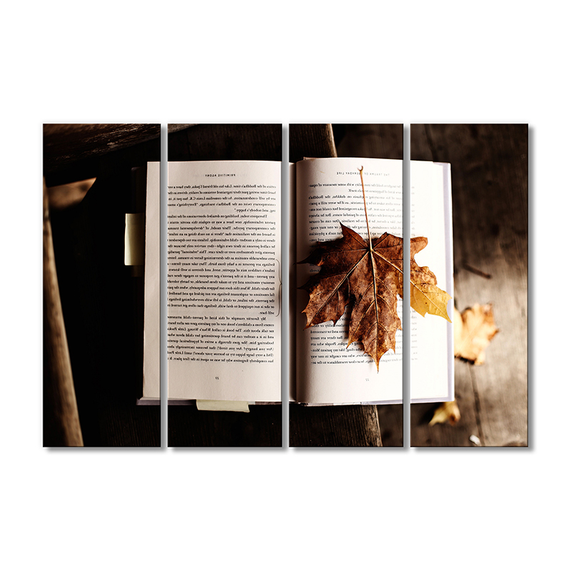 

Модульная картина Artel «Книга с осенним листом» 4 модуля 120x180 см