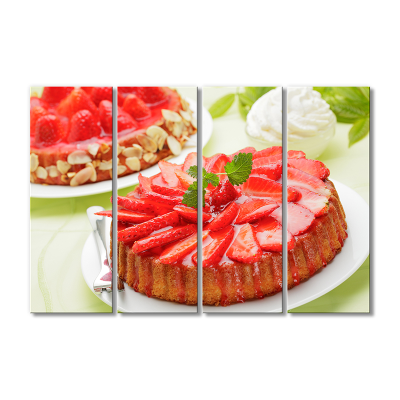 

Модульная картина Artel «Клубничный пирог» 4 модуля 80x120 см