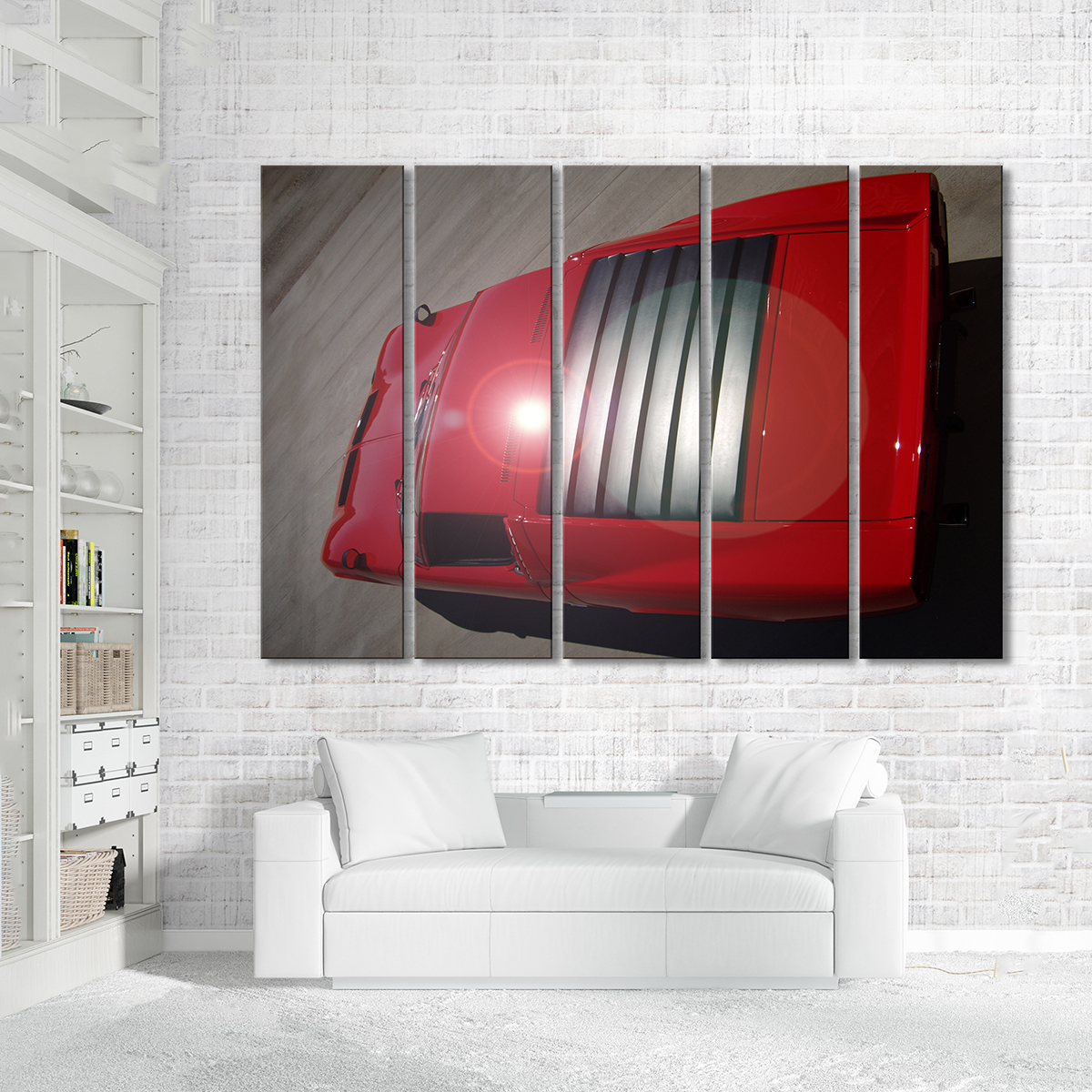 

Модульная картина Artel «Красное спортивное авто» 5 модулей 70x105 см