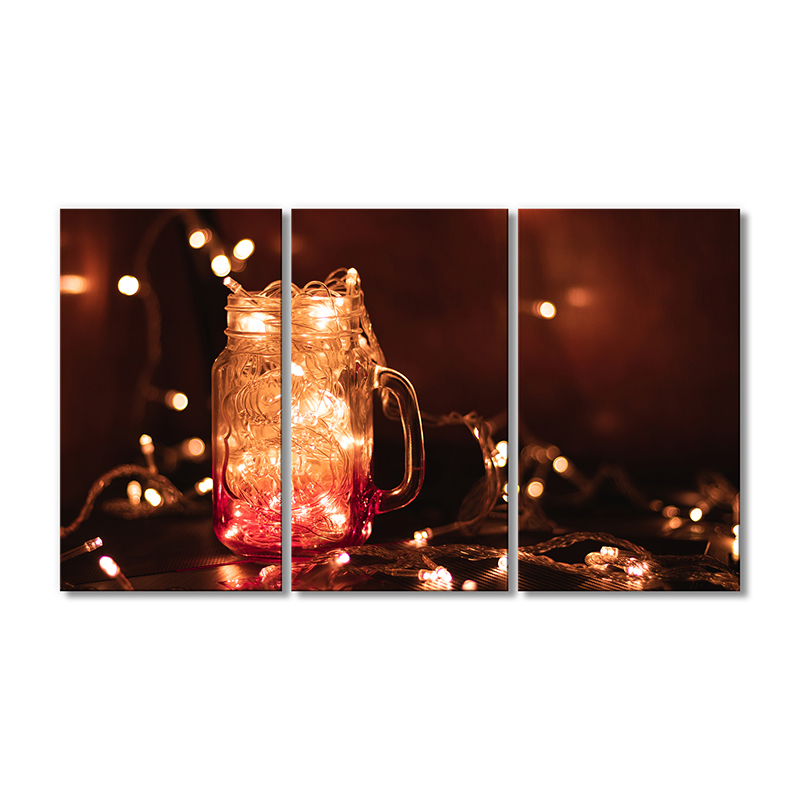 

Модульная картина Artel «Креативный декор бокала с подсветкой» 3 модуля 70x105 см