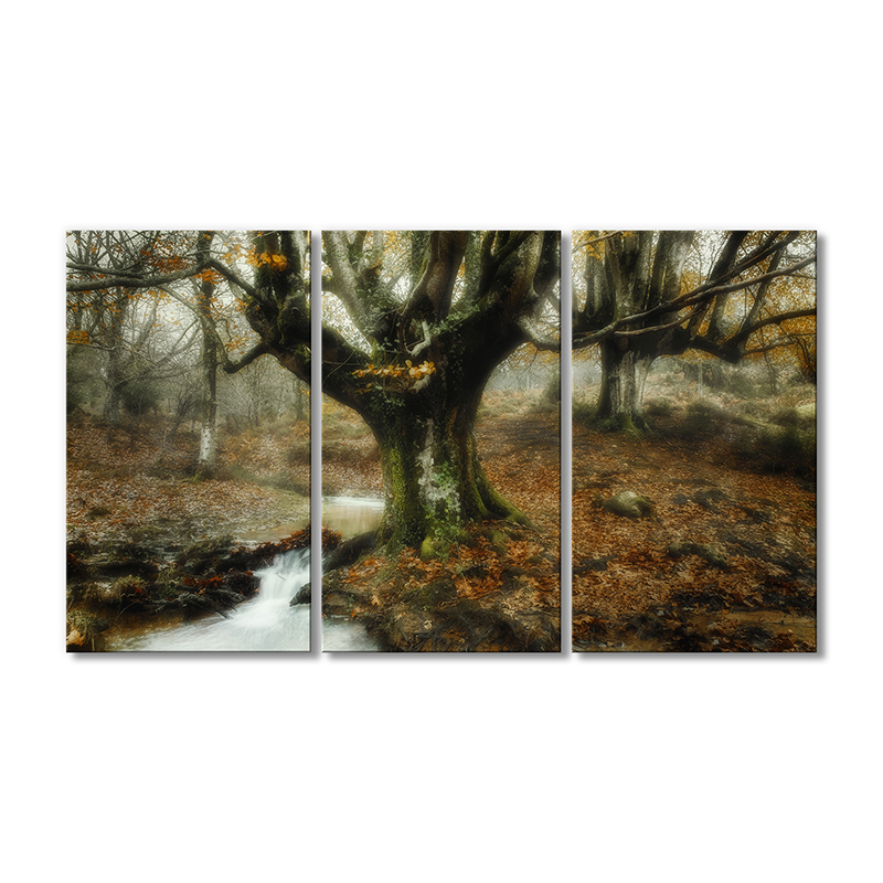 

Модульная картина Artel «Лесной ручей в тумане» 3 модуля 120x180 см