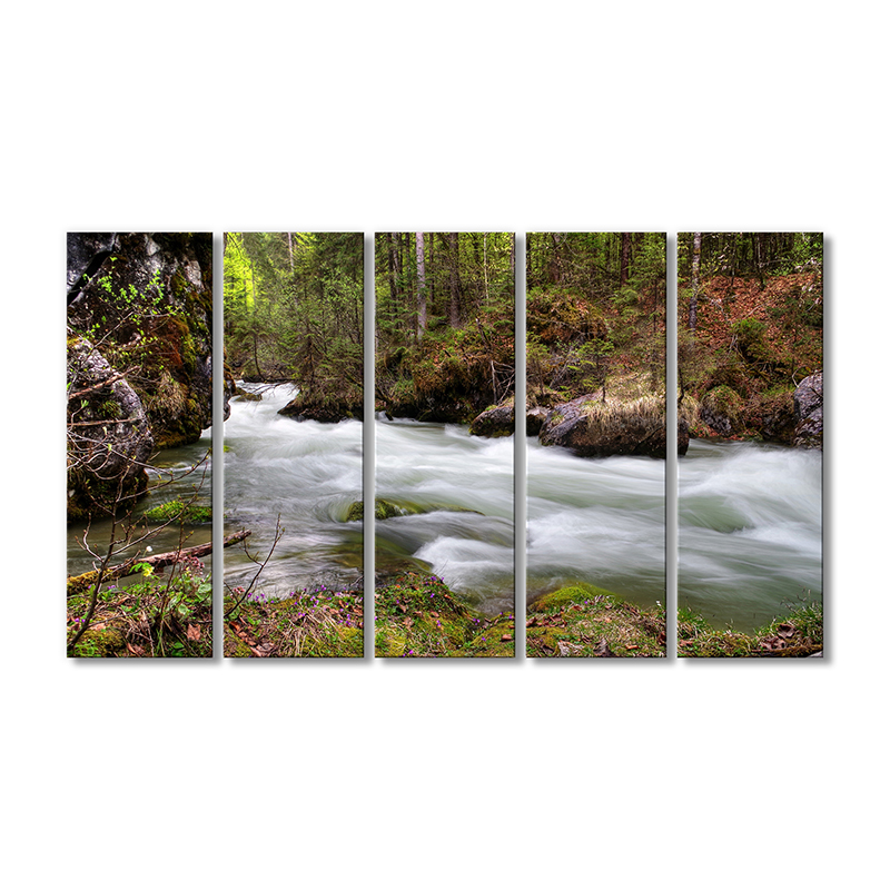 

Модульная картина Artel «Лесной ручей» 5 модулей 90x135 см