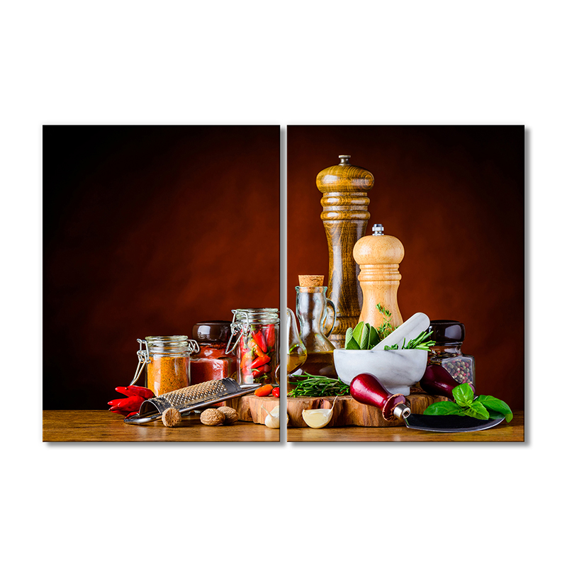 

Модульная картина Artel «Натюрморт вкуса, кухонный декор» 2 модуля 120x180 см