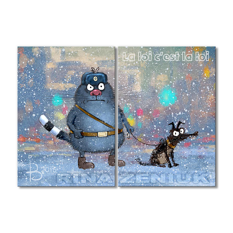 

Модульная картина Artel «На страже закона» 2 модуля 80x120 см
